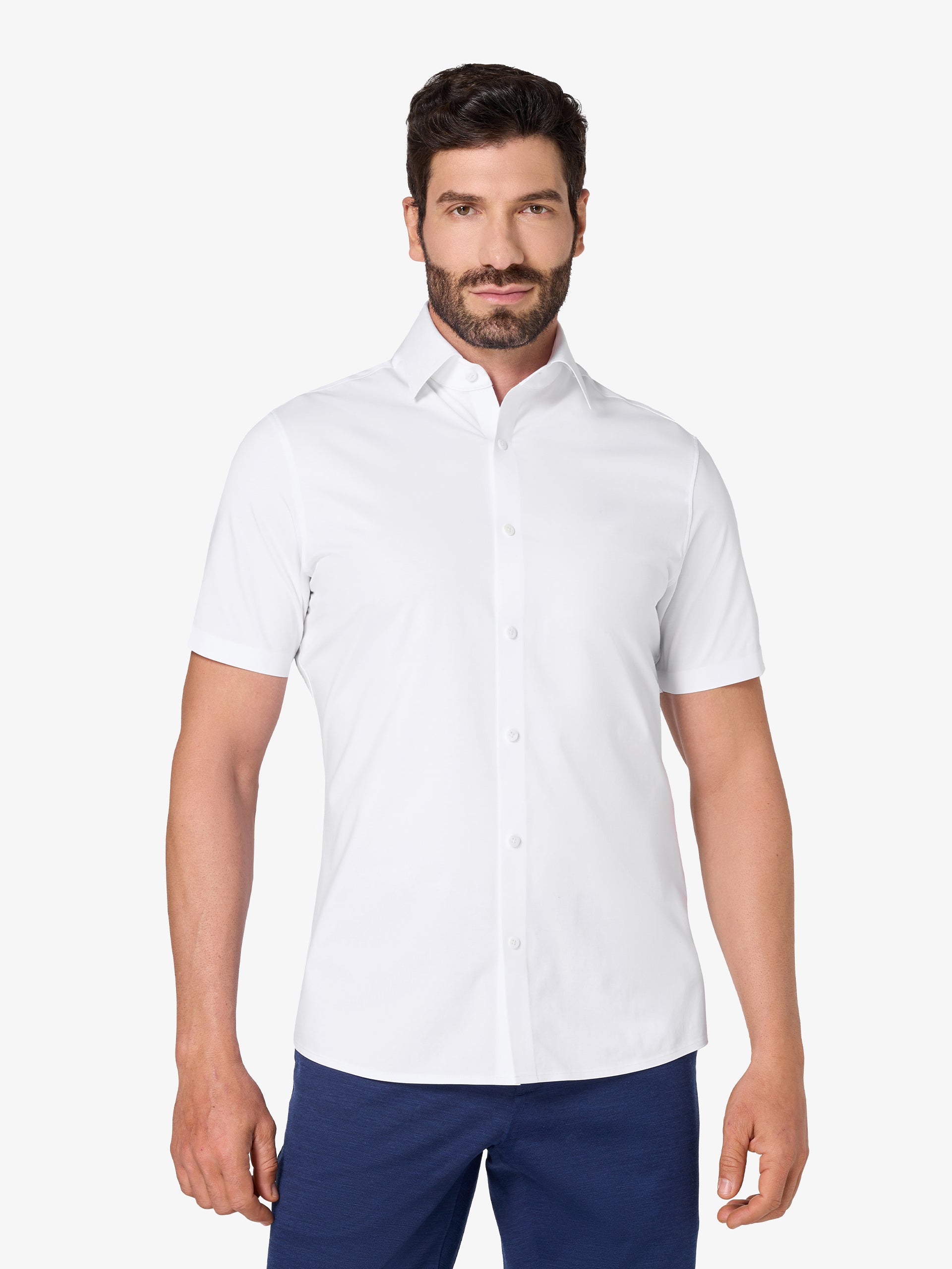 Men's Performance Dress Shirt - xShirt 5.0 Short Sleeve - White
