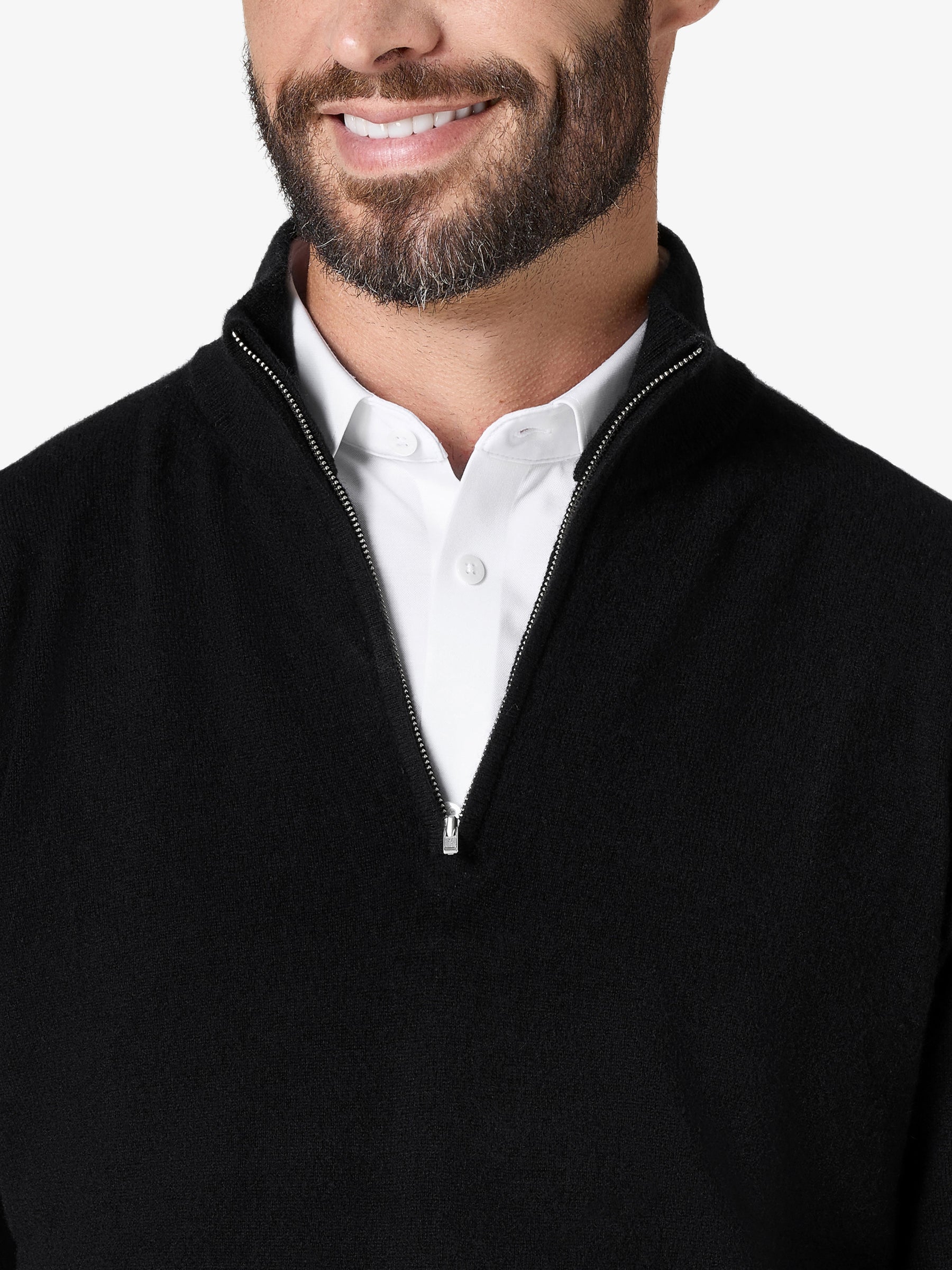 xSweater Cashmere Half-Zip - Black