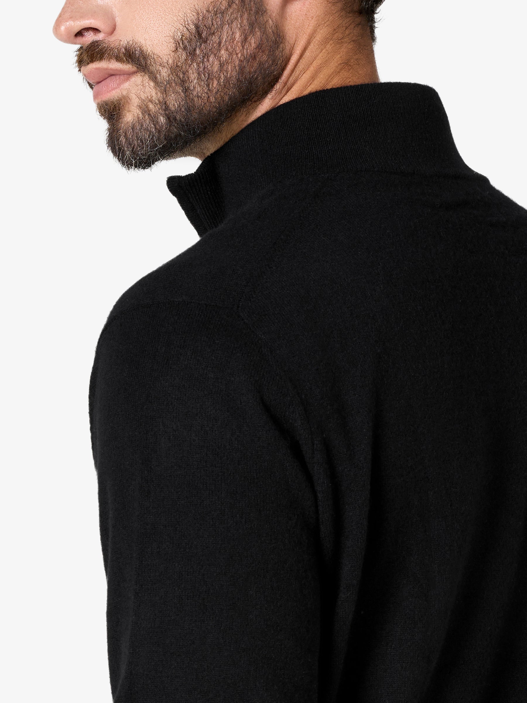 xSweater Cashmere Half-Zip - Black