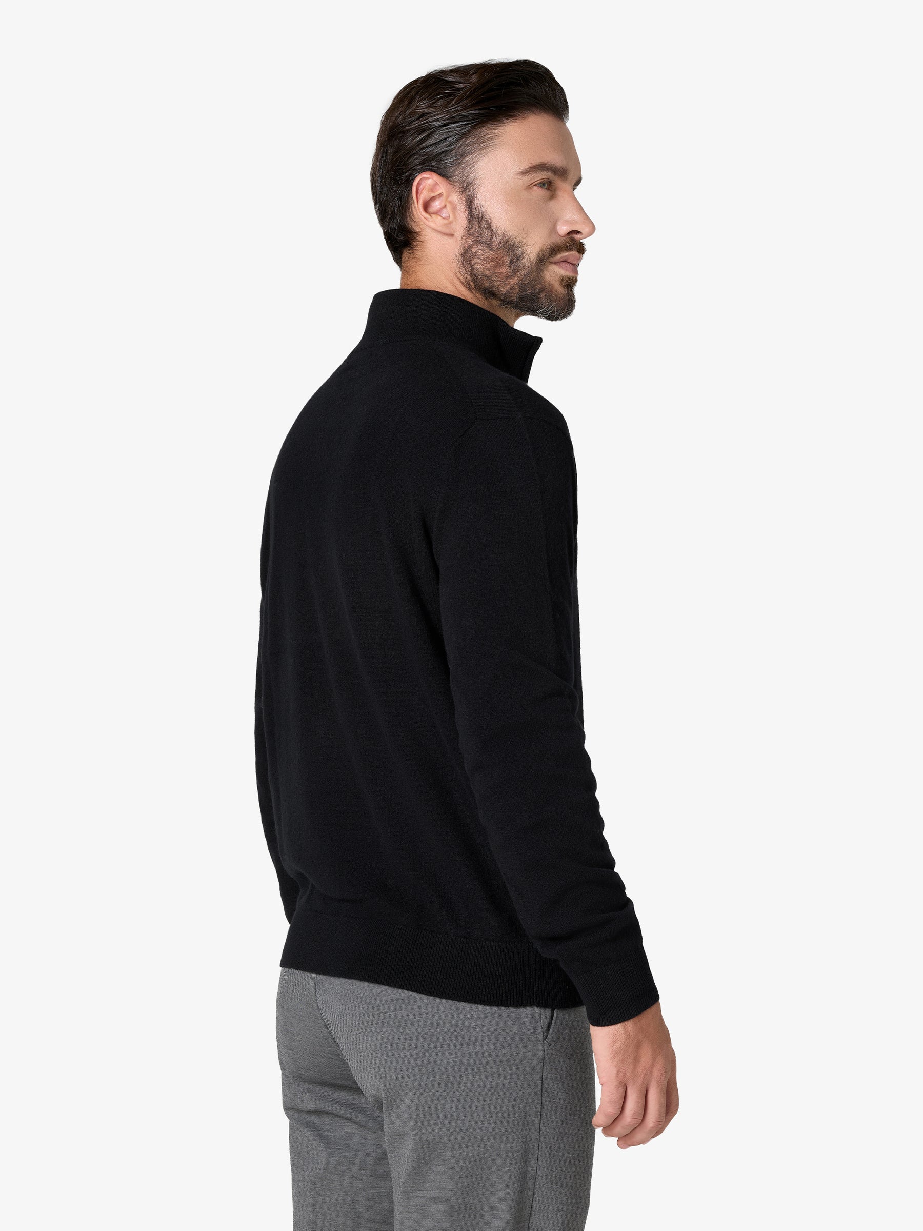 xSweater Cashmere Half-Zip - Black