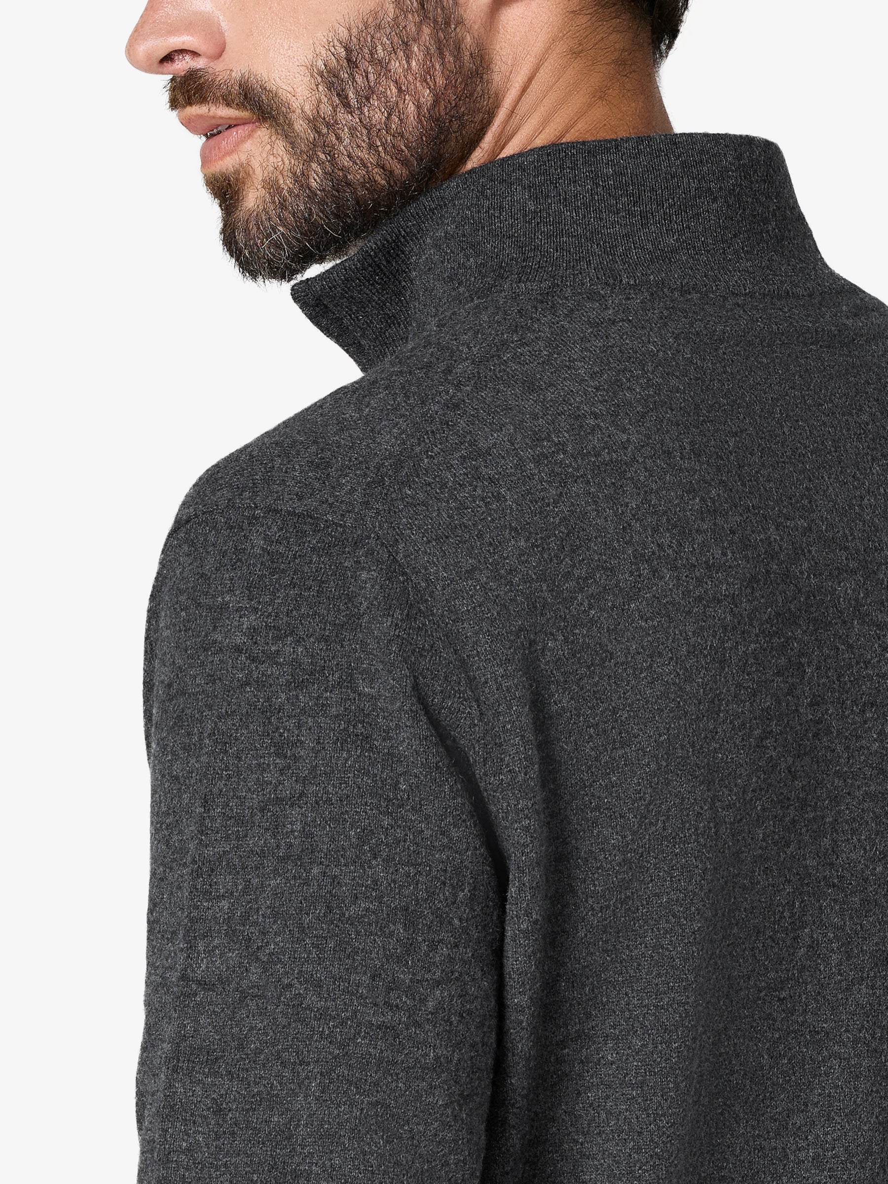 xSweater Cashmere Half-Zip - Dark Grey