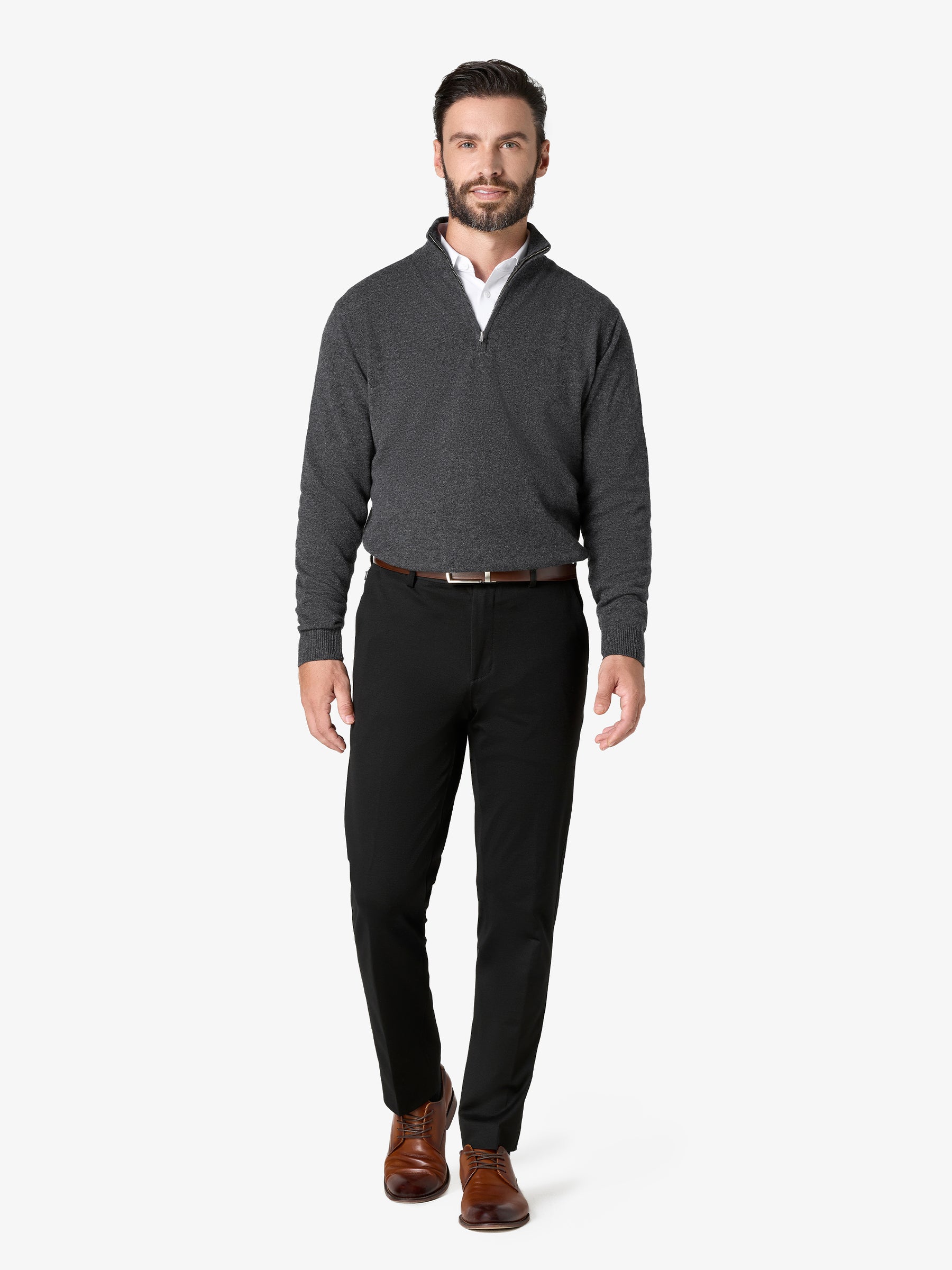 xSweater Cashmere Half-Zip - Dark Grey