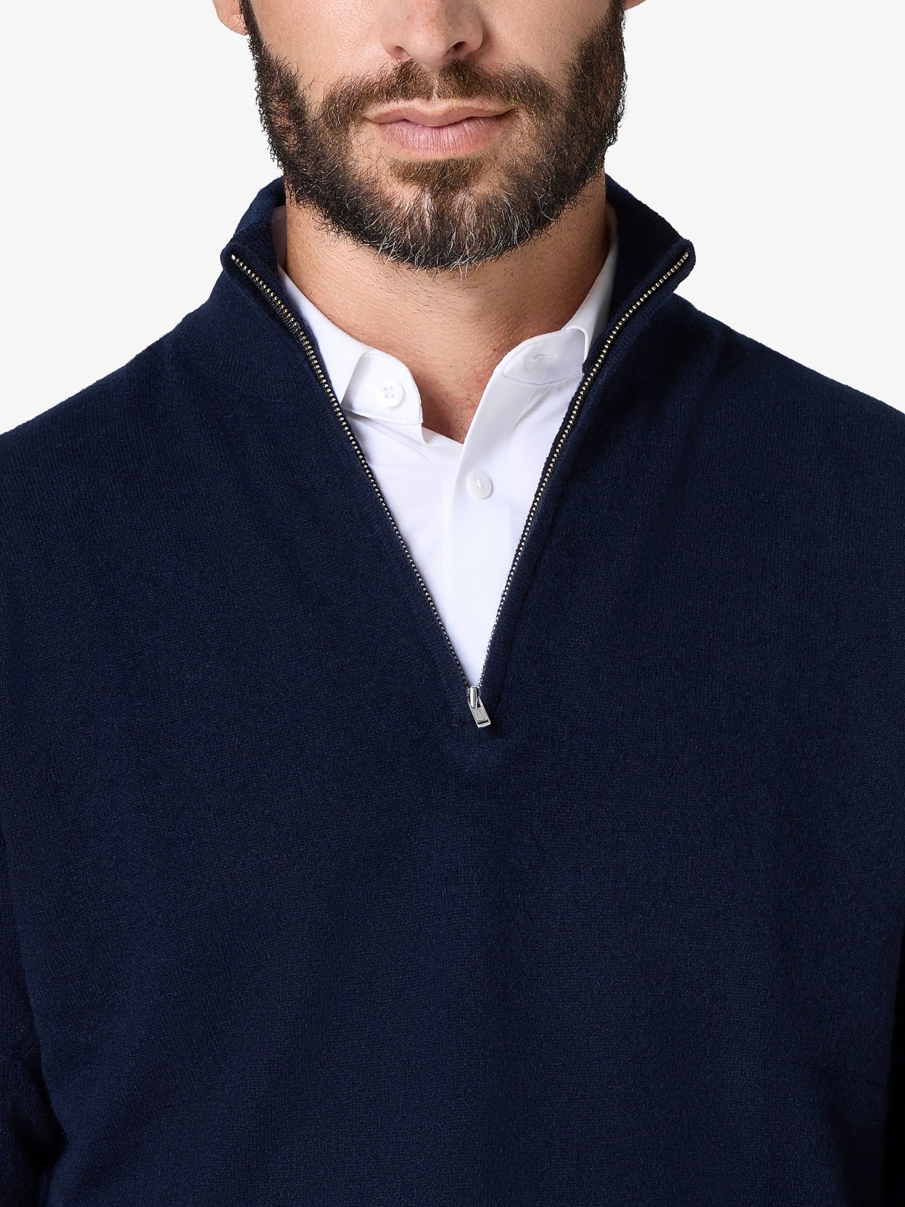 xSweater Cashmere Half-Zip - Navy