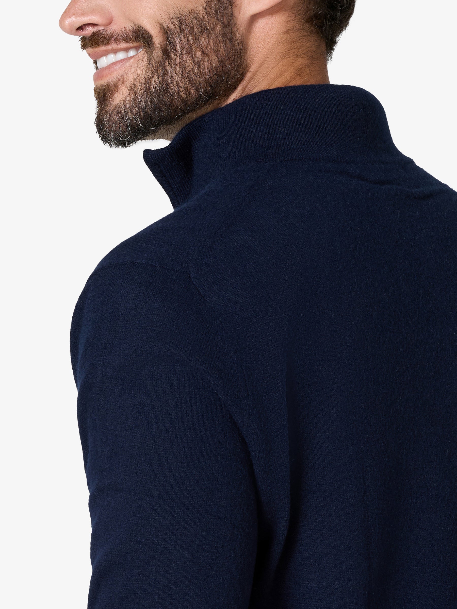 xSweater Cashmere Half-Zip - Navy