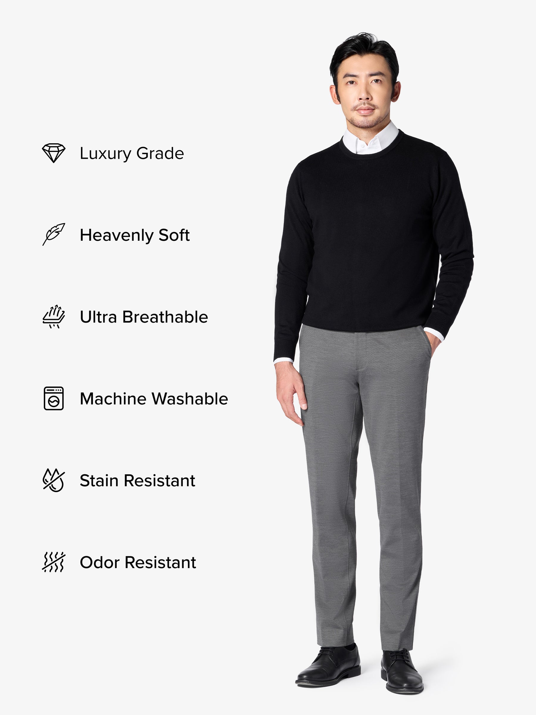 xSweater Merino Crewneck - Black