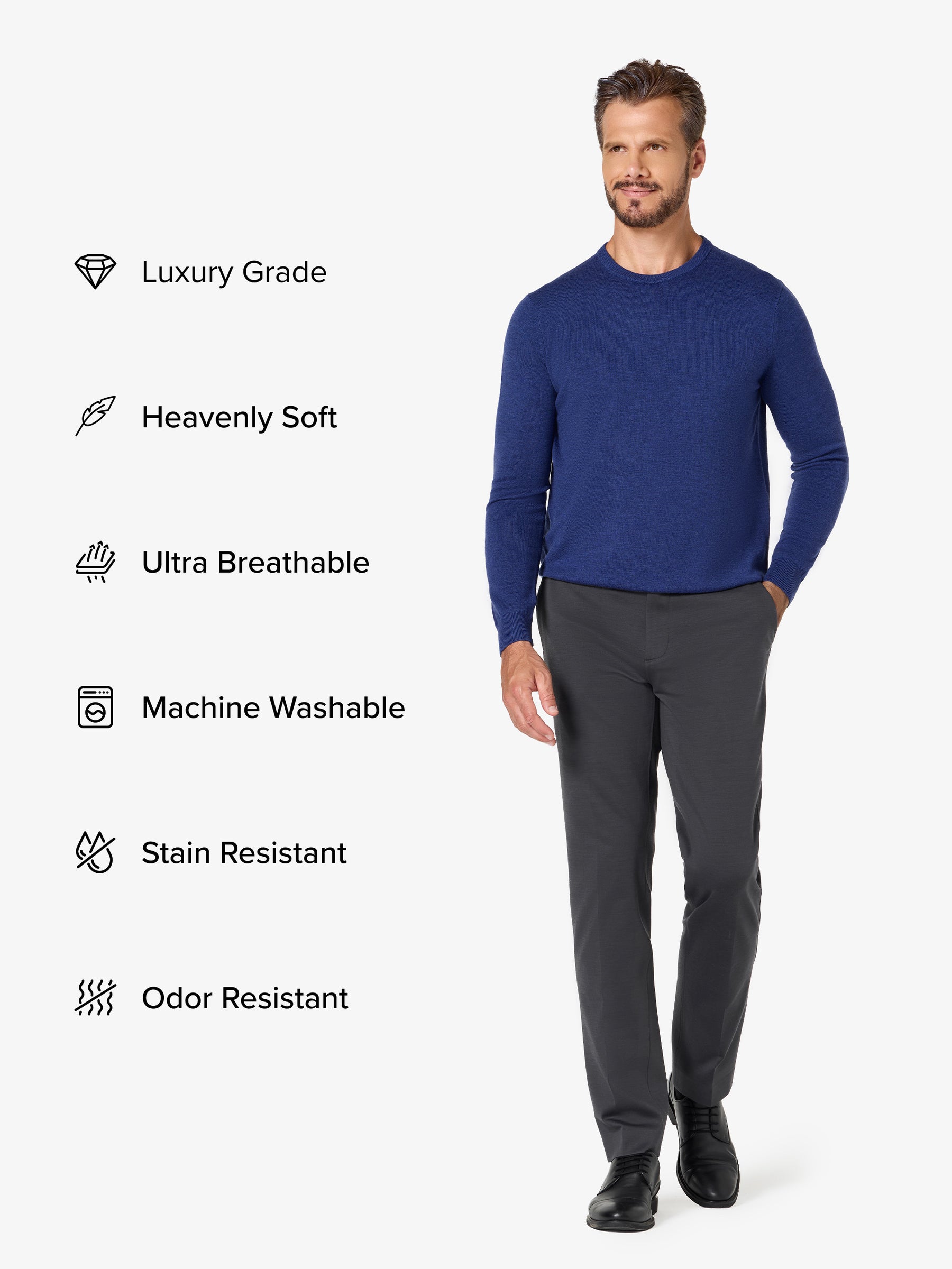 xSweater Merino Crewneck - Blue