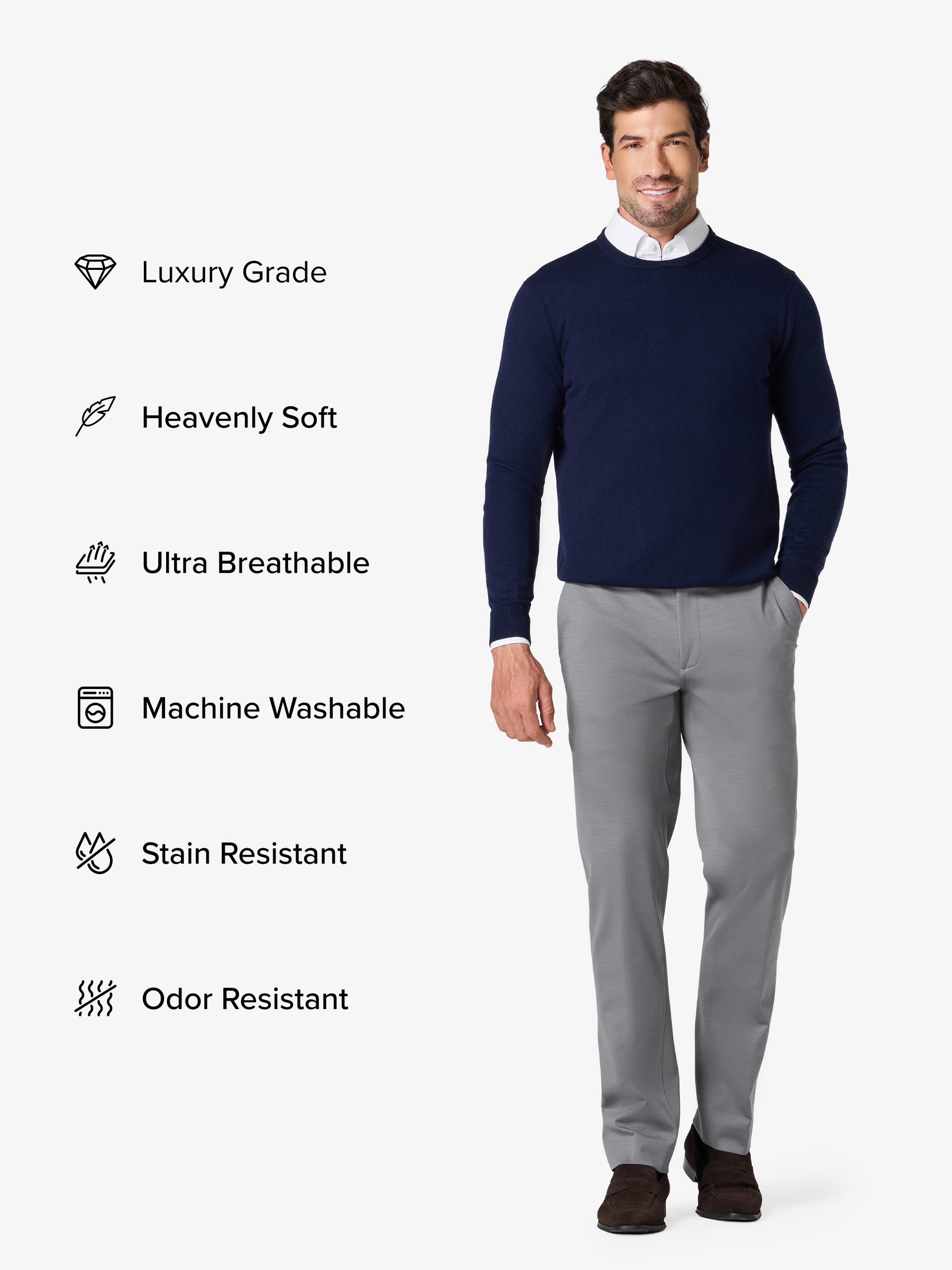 xSweater Merino Crewneck - Navy
