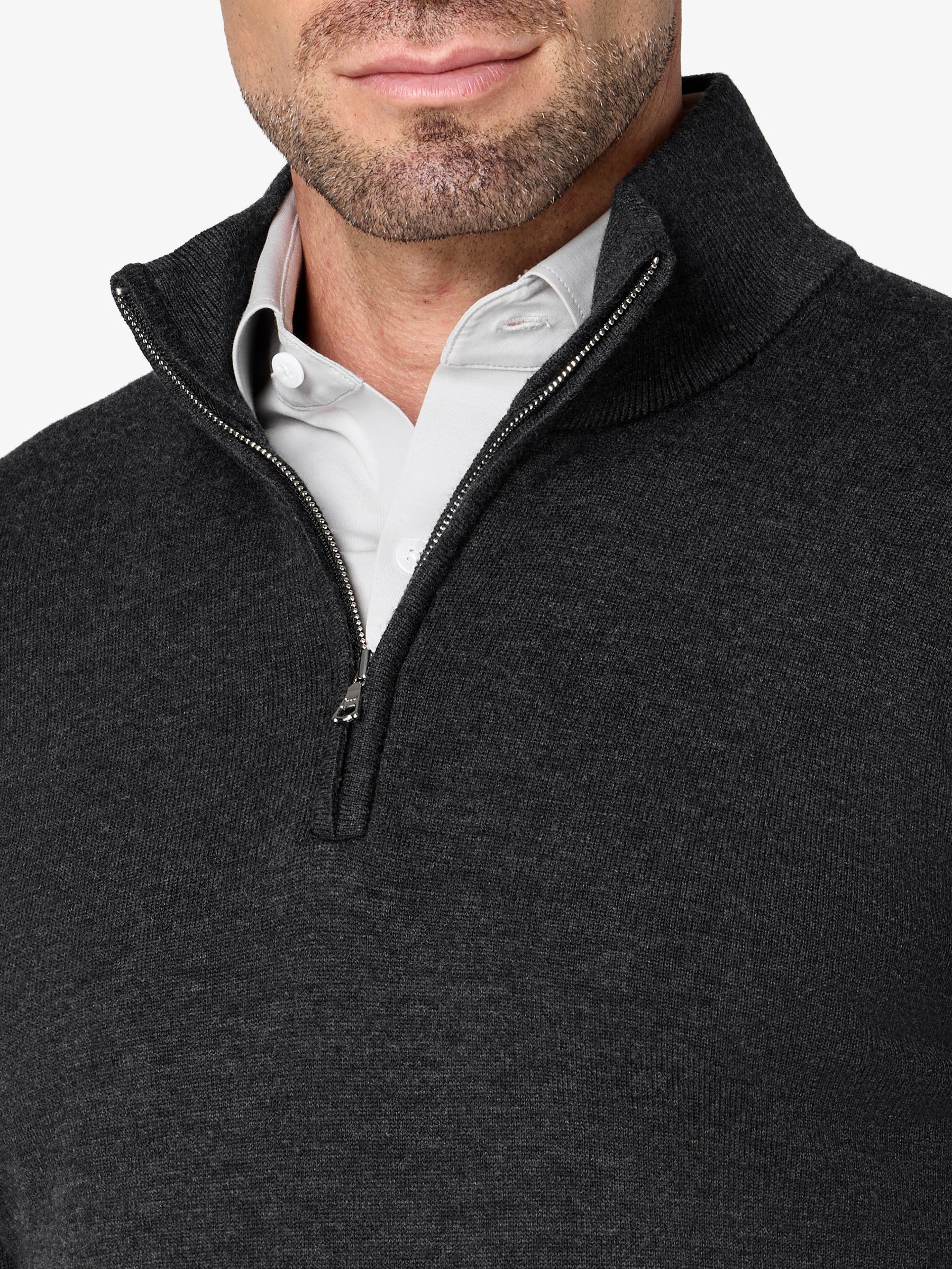 xSweater Merino Half-Zip - Charcoal