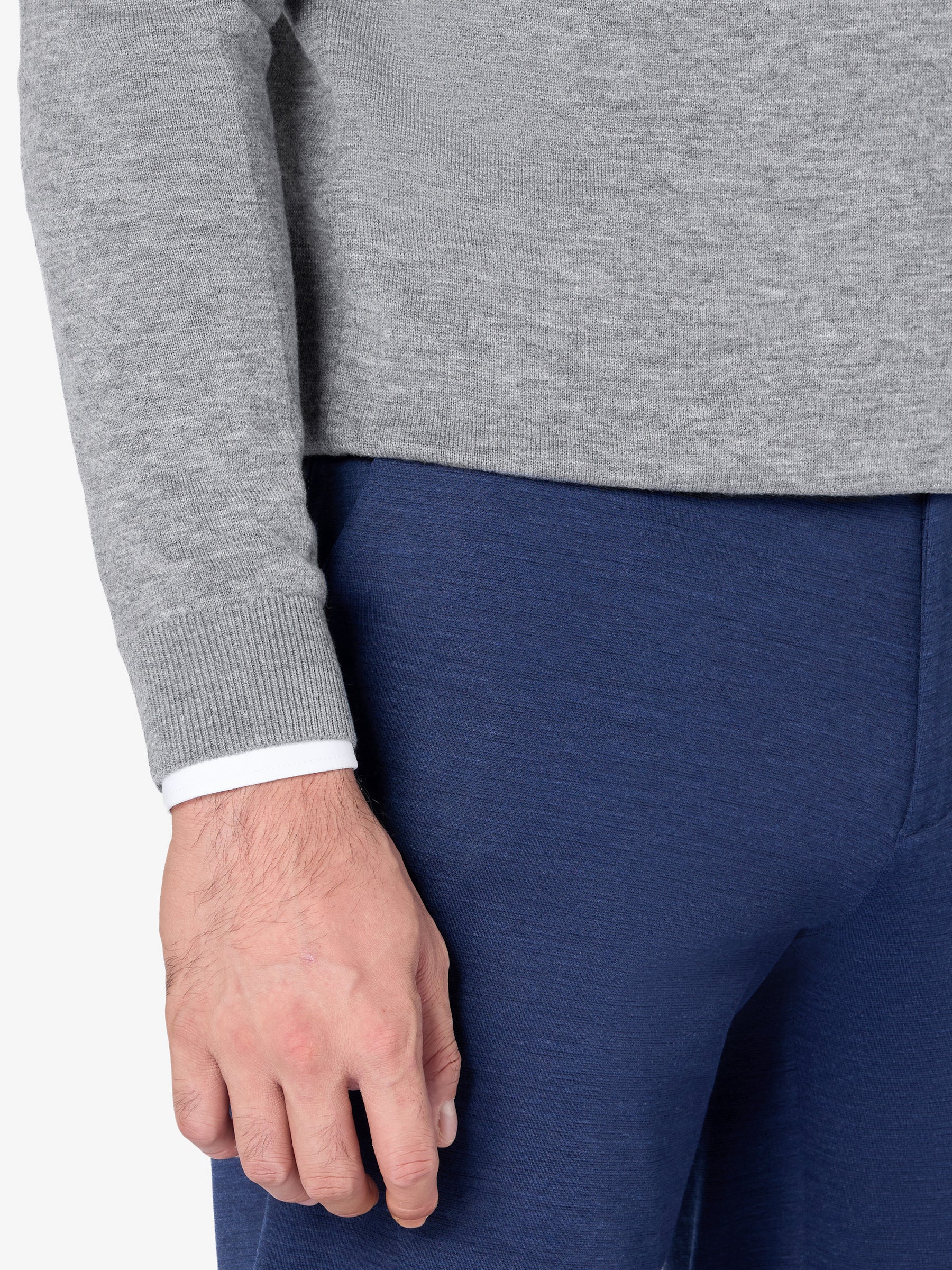 xSweater Merino Half-Zip - Light Grey