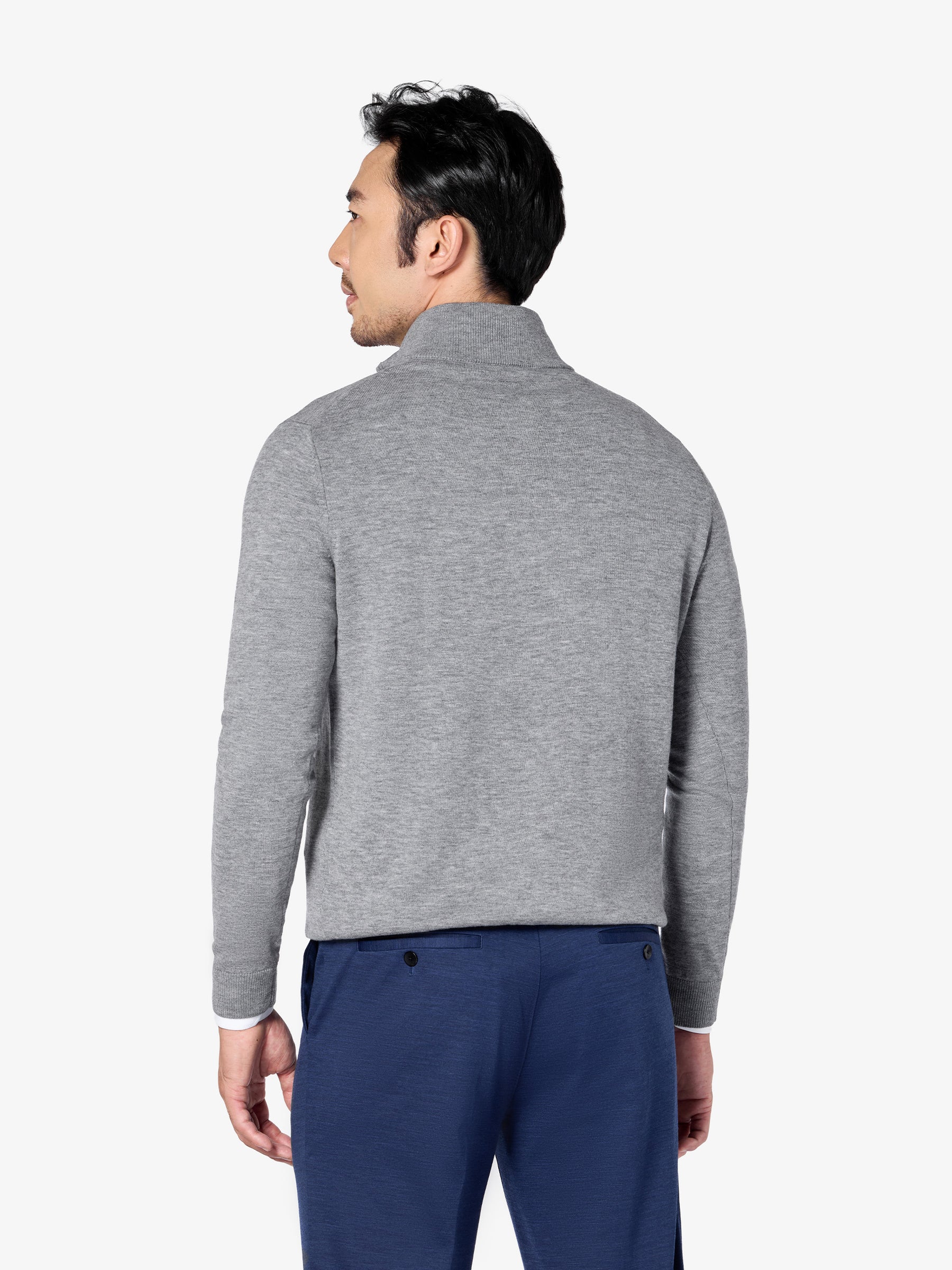xSweater Merino Half-Zip - Light Grey