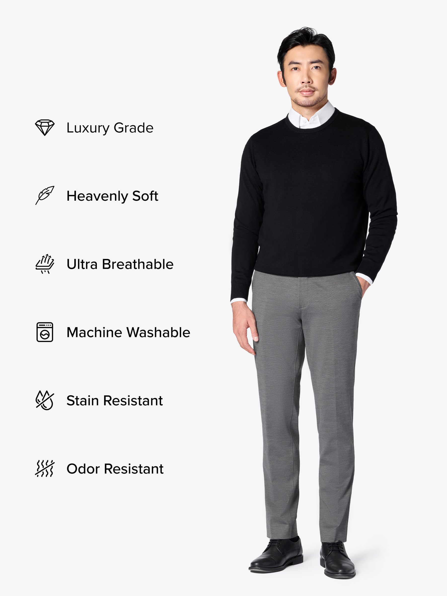 xSweater Merino V-Neck - Black
