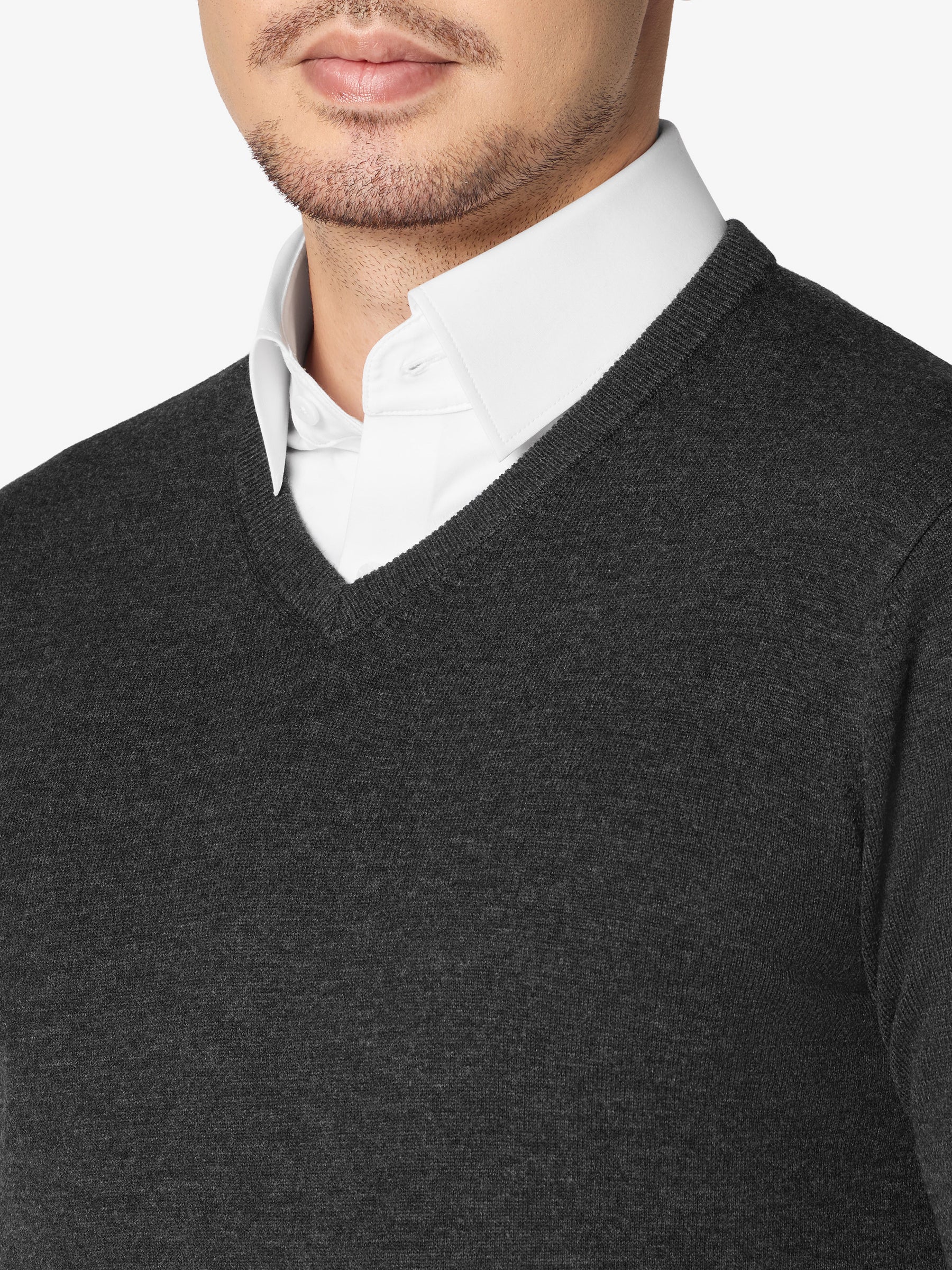 xSweater Merino V-Neck - Charcoal
