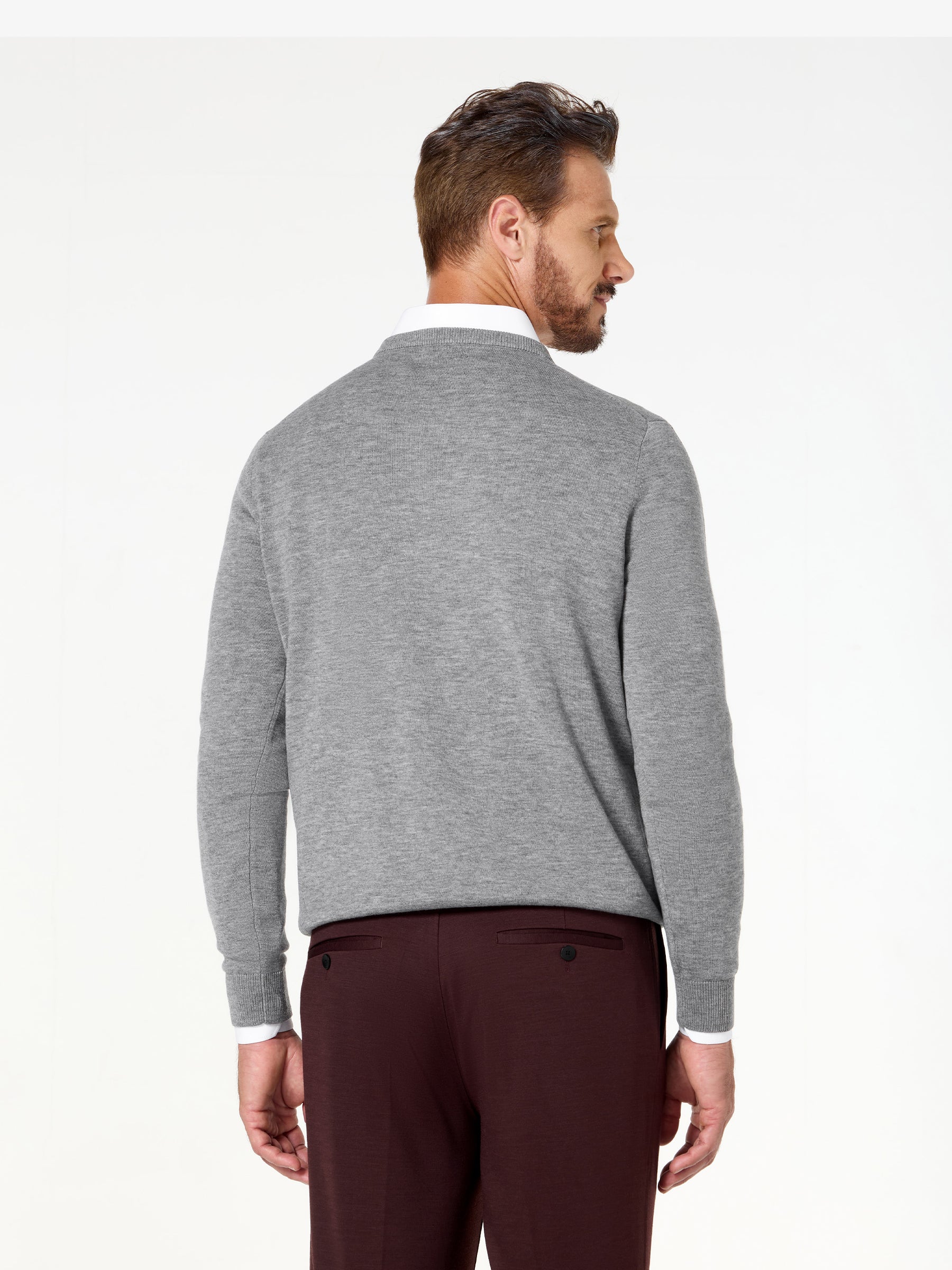 xSweater Merino V-Neck - Light Grey