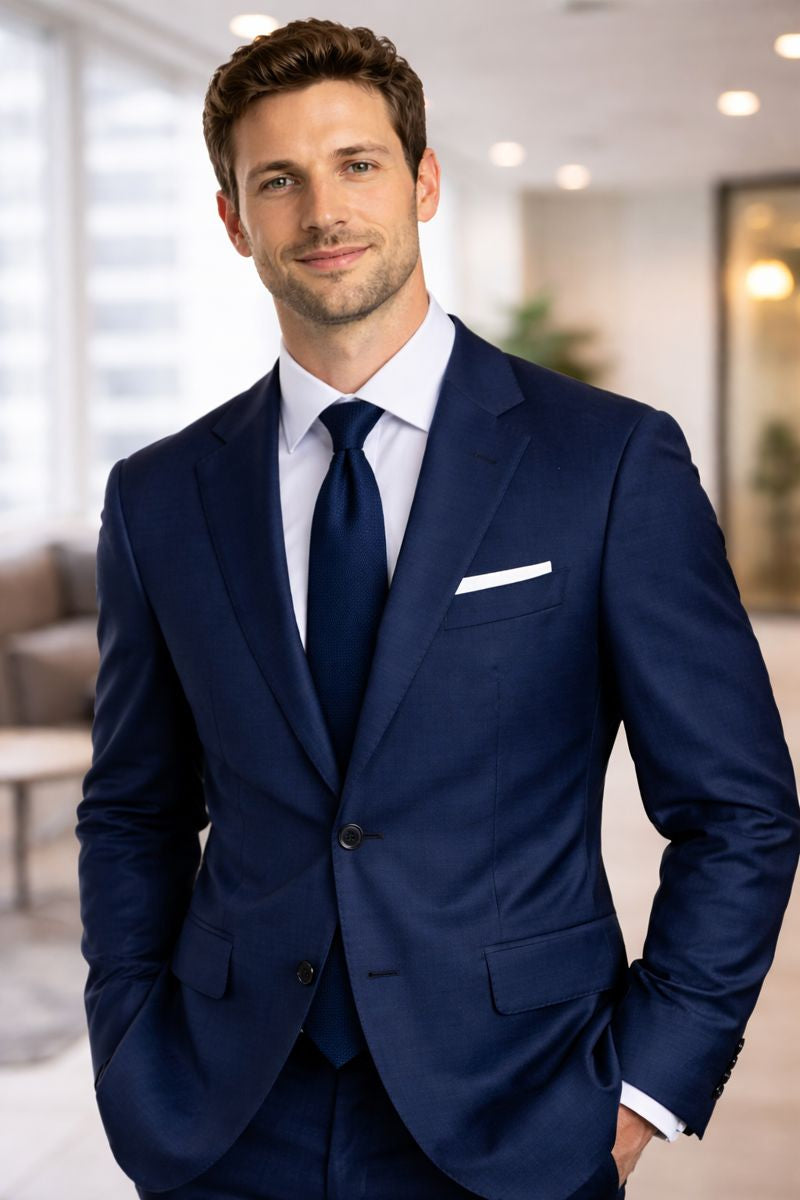 What Color Dress Shirt to Wear With a Navy Suit and Why