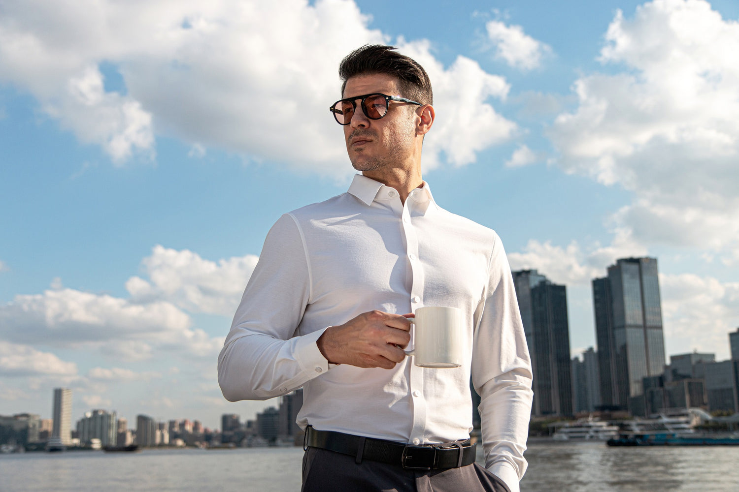 travel dress shirt Non Iron Spread Collar Dress Shirt - Men's Dress Shirts