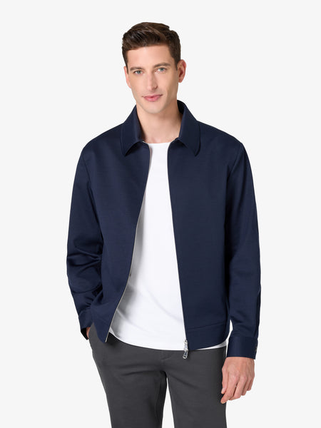 Scye Harrington Jacket ネイビー SALE!】Scye (サイ) Cotton Linen Plaid Harrington Jacket [DARK NAVY]