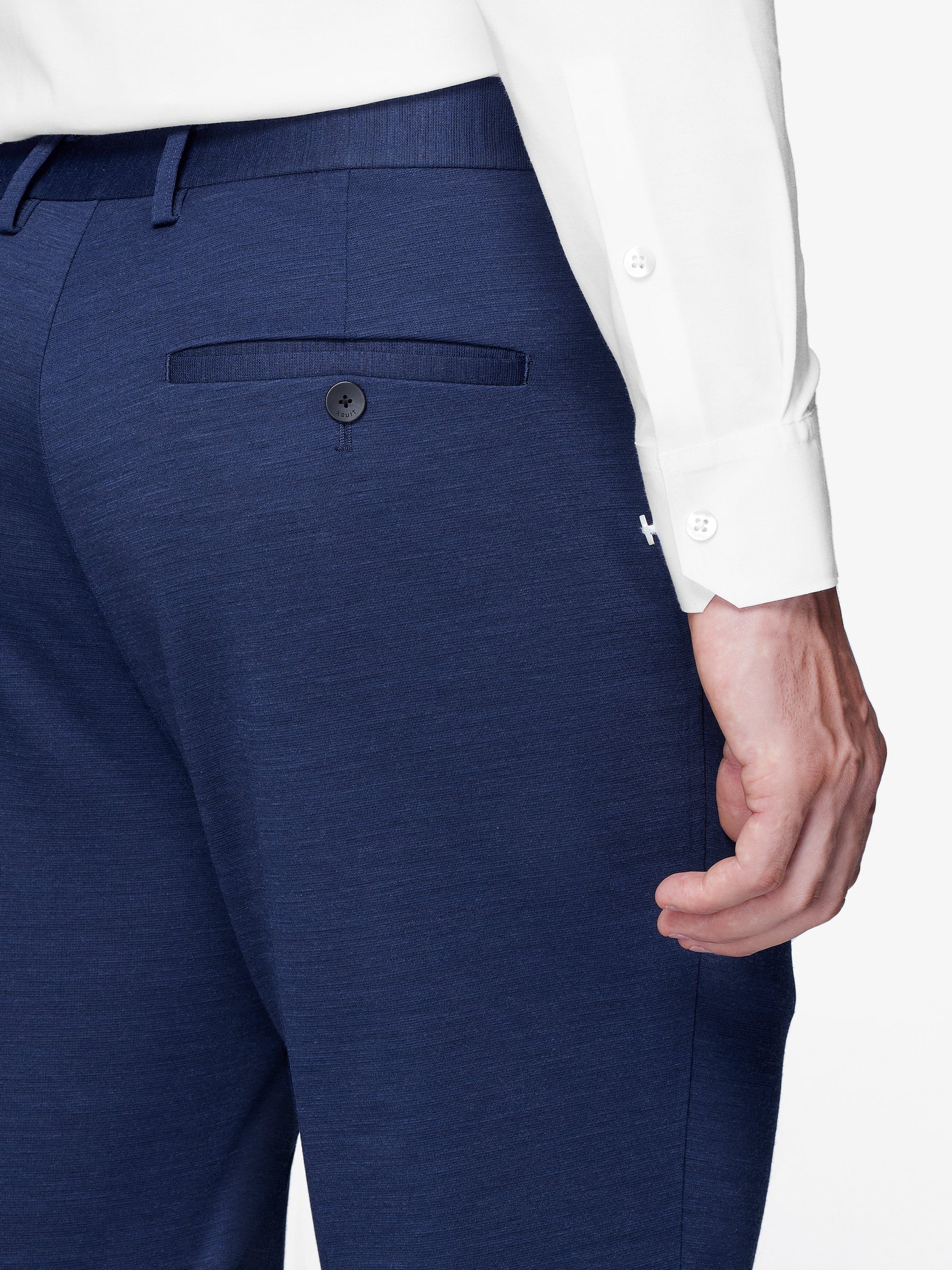 Denim chino trousers mid blue | Camicissima