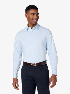 Men's Performance Dress Shirt - xShirt 5.0 - Light Blue - Anti Wrinkle/Stain / Modern / 15.5 / Short Men's Performance Dress Shirt - xShirt 5.0 - Light Blue - Anti Wrinkle/Stain / Modern / 15.5 / Short