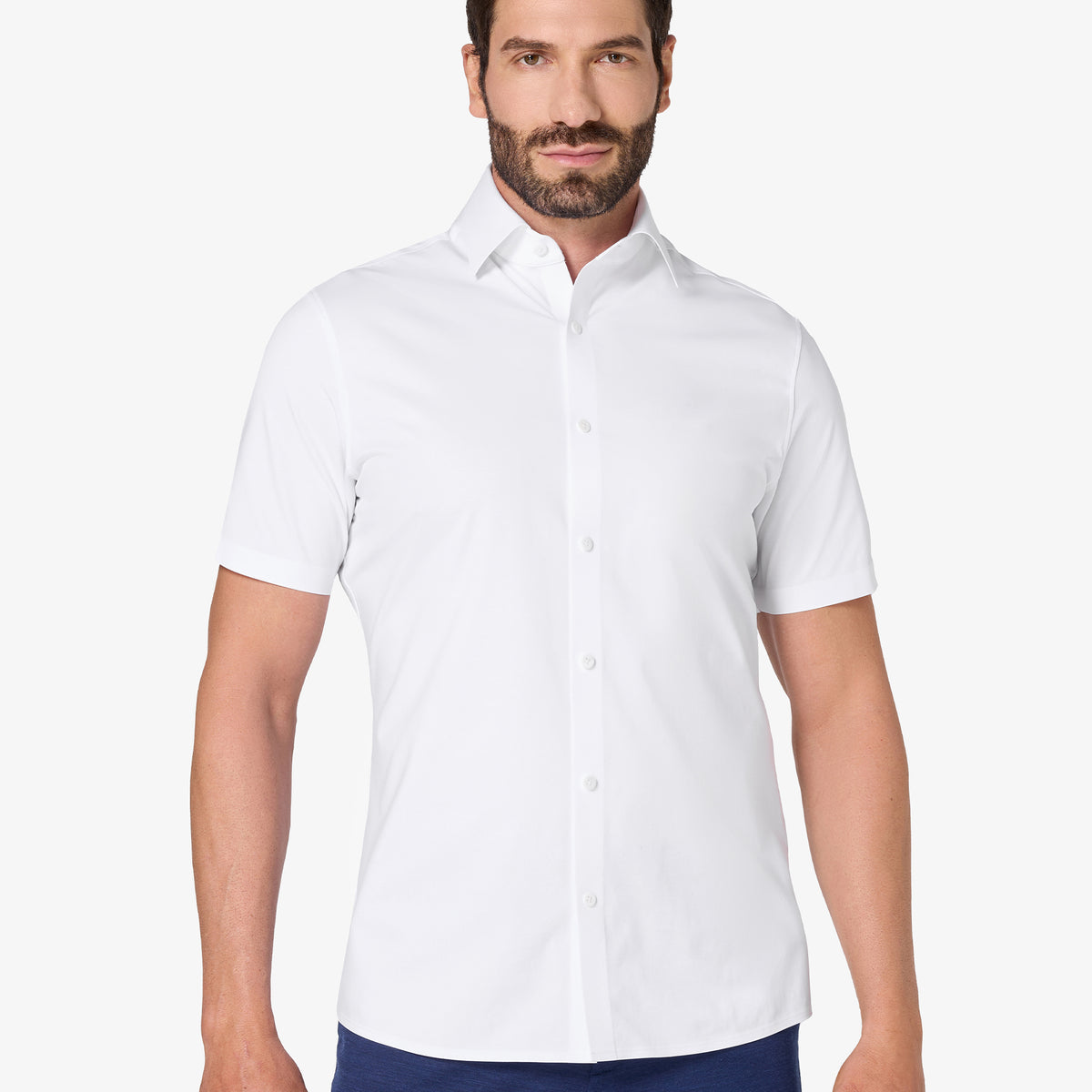 Men's Performance Dress Shirt - xShirt 5.0 Short Sleeve - White Men's Performance Dress Shirt - xShirt 5.0 Short Sleeve - White