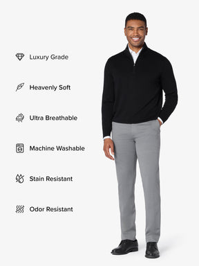 xSweater Merino Half-Zip - Black