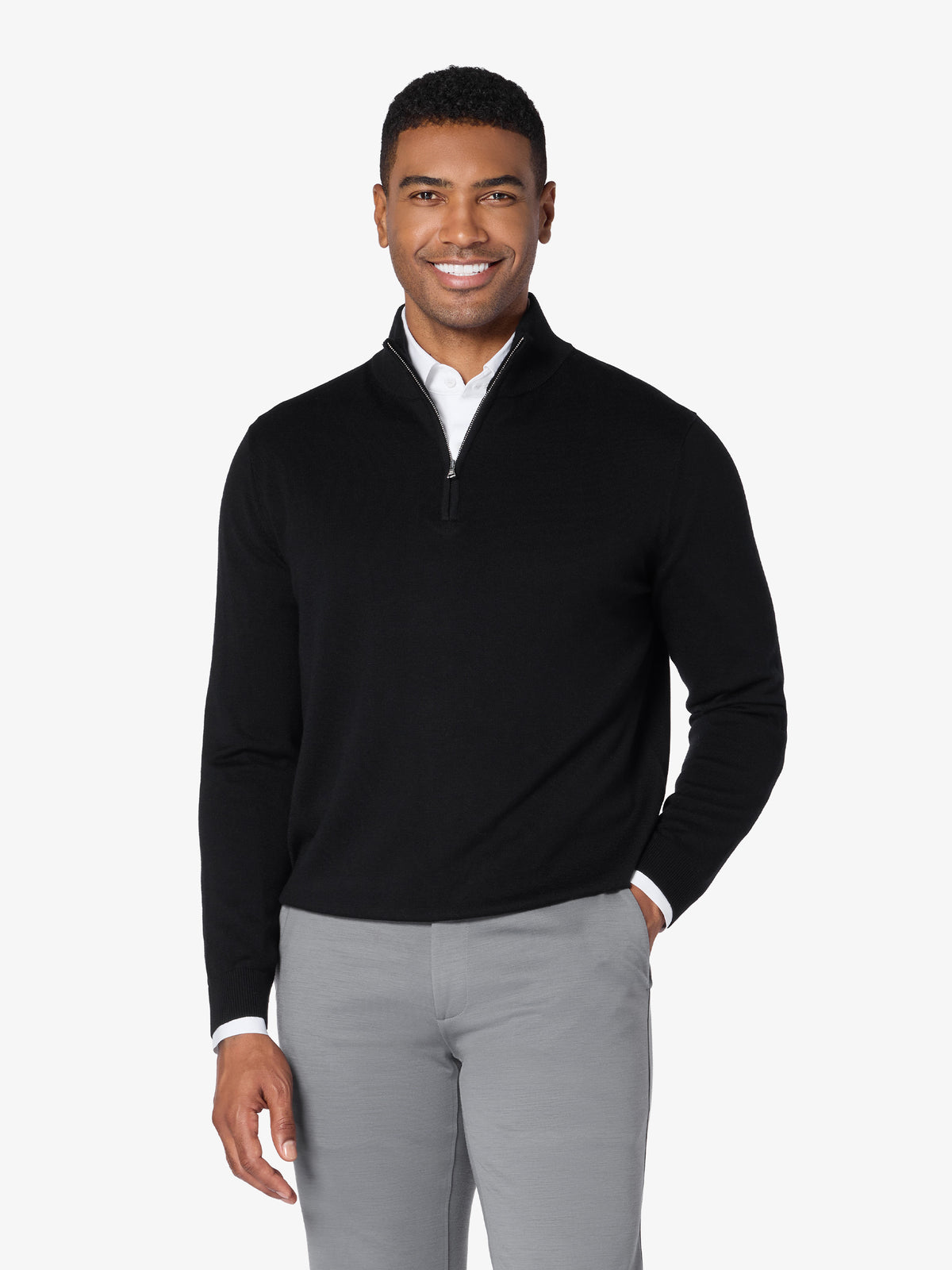 xSweater Merino Half-Zip - Black