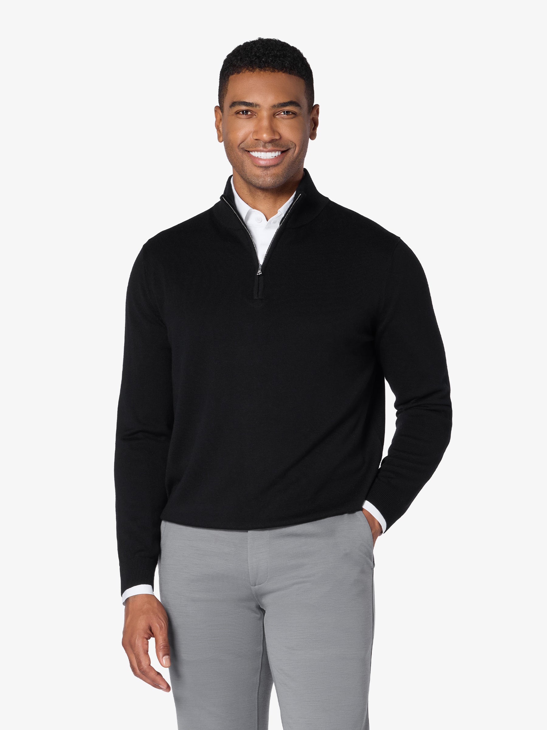 xSweater Merino Half-Zip - Black