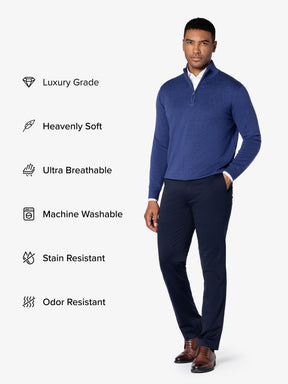 xSweater Merino Half-Zip - Blue