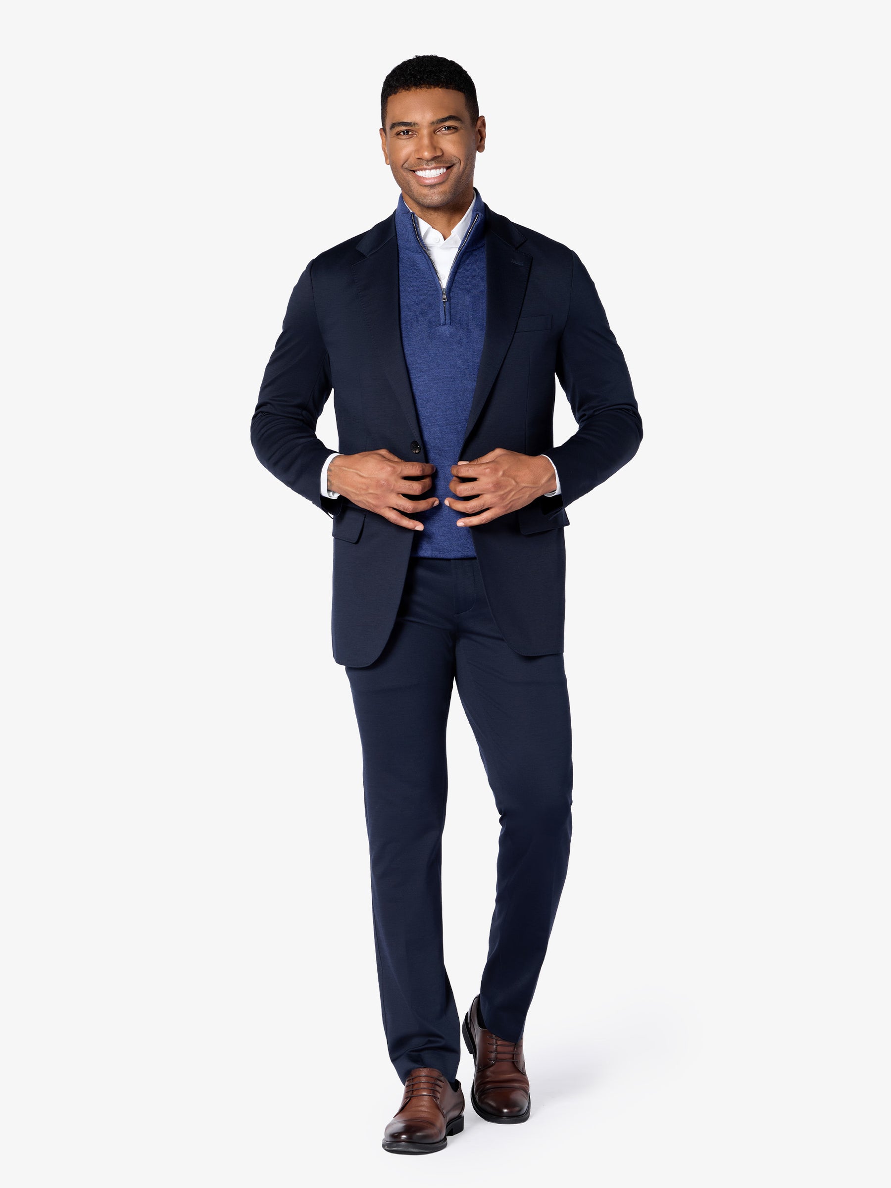 xSweater Merino Half-Zip - Blue