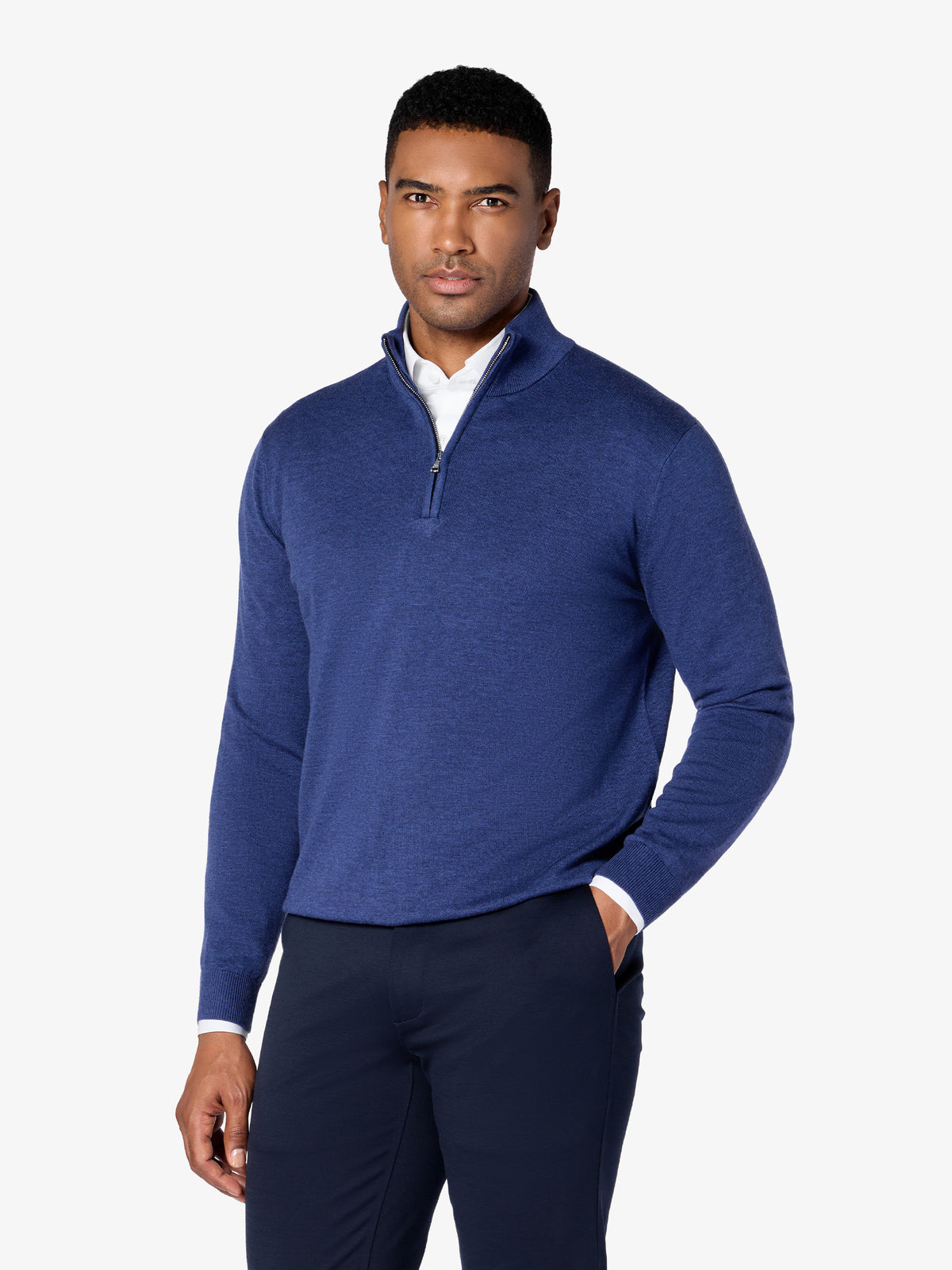 xSweater Merino Half-Zip - Blue