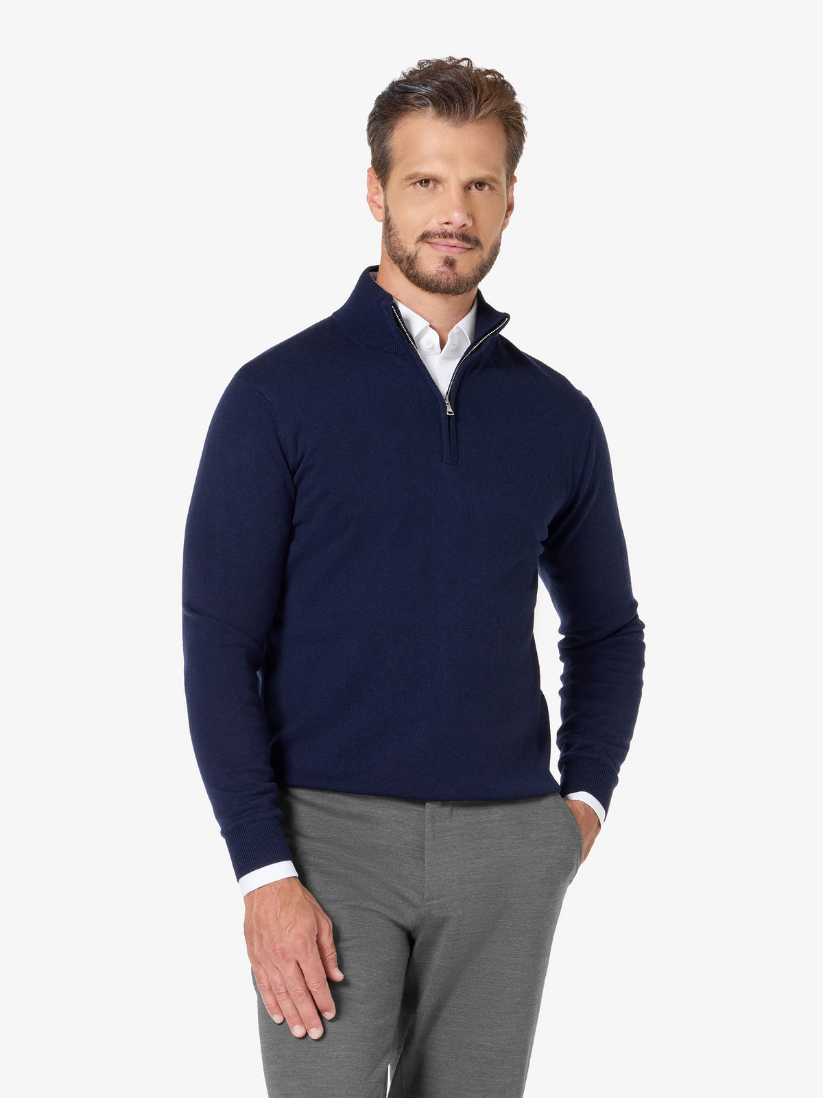 xSweater Merino Half-Zip - Navy
