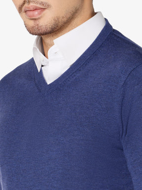 xSweater Merino V-Neck - Blue