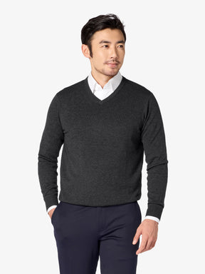 xSweater Merino V-Neck - Charcoal