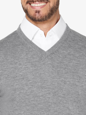 xSweater Merino V-Neck - Light Grey