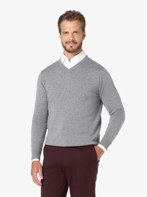 xSweater Merino V-Neck - Light Grey