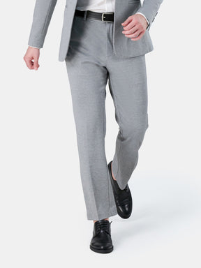 Buy Mono Net Fabric Cigarette Pant Suit in Grey Color Online - SALV3404